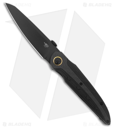 Bestech Knives Prydwen MagnaCut Frame Lock Knife Ti/ Carbon Fiber (3.6" Black)
