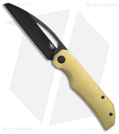 Bestech Knives TAIPAN Frame Lock Knife Bronze Titanium (3.7" Black) BT2503B