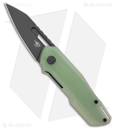 Bestech Knives Toddler Liner Lock Knife Jade G-10 (3" Black SW) BG64F
