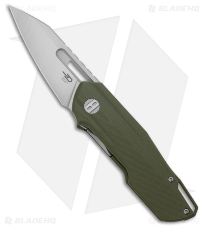 Bestech Knives Toddler Liner Lock Knife OD Green G-10 (3" Satin/SW) BG64B