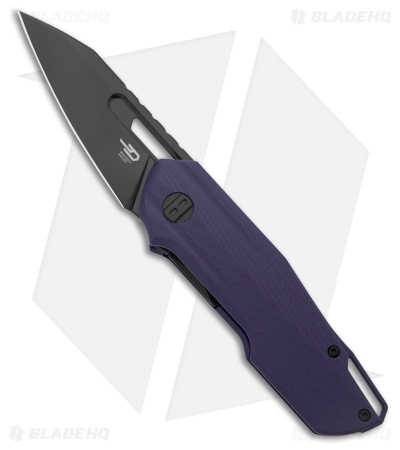 Bestech Knives Toddler Liner Lock Knife Purple G-10 (3" Black SW) BG64D
