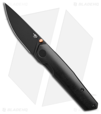 Bestech Knives VK-KUZE Frame Lock Knife Black Stonewash Titanium (3" Black SW)