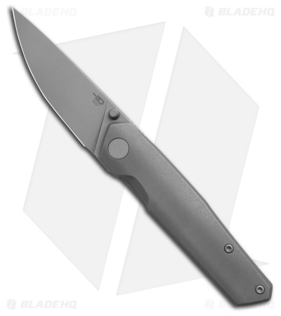 Bestech Knives VK-KUZE Frame Lock Knife Dark BB + SW Titanium (3" Dark BB/SW)