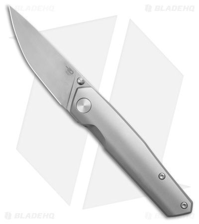 Bestech Knives VK-KUZE Frame Lock Knife White BB Titanium (3" Satin)