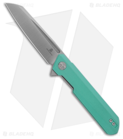 Bestechman Dundee Sheepsfoot Liner Lock Knife Light Blue G-10 (3.5" Satin/SW)
