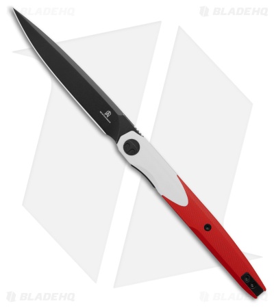 Bestechman Lanza Liner Lock Knife Red/White G-10 (3.4" Black)
