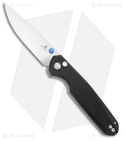 Bestechman Velix Button Lock Knife Black G-10 (3.3" Satin/SW) BMK07A