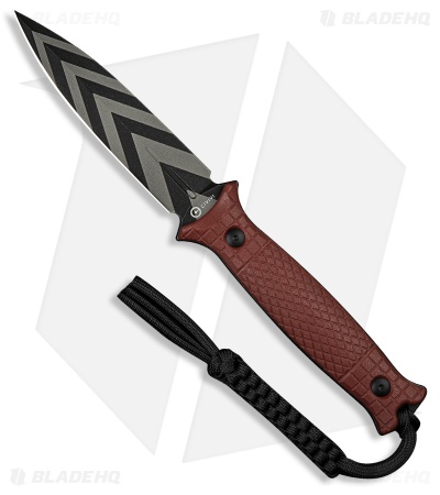 CIVIVI Perfrico Fixed Blade Knife Milled Burgundy G-10 (4.5" Striped 14C28N)
