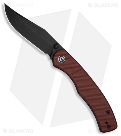 CIVIVI Clingman Liner Lock Knife Burgundy G-10 (3" Black SW Nitro-V)