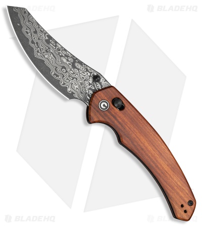 CIVIVI Sixgill Crossbar Lock Knife Guibourtia Wood (3.4" Damascus)