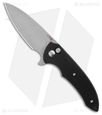 CJRB Space Cowboy Button Lock Knife Black G-10 (3" Polish AR-RPM9)