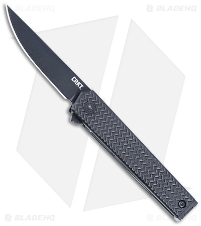 CRKT CEO Liner Lock Knife Black Aluminum (2.36" Black)