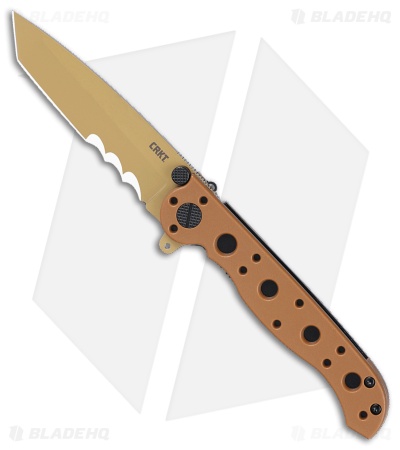 CRKT M16-10DZ Tanto Liner Lock Knife Tan Nylon (3.03" Tan)