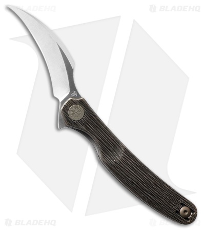 Cavol Mantis Linerlock Knife Bronze Grooved Titanium (2.5" Satin)