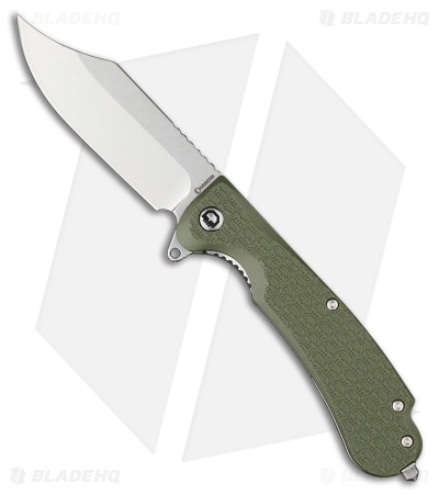 Daggerr Knives Powie Liner Lock Knife OD Green FRN (3.5" Stonewash)
