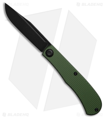 Daedalus Knife Co. The Lab Liner Lock Knife Green Textured Aluminum (3