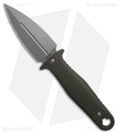 Daggerr Knives Combat Fixed Blade Knife Olive Green G-10 (3.6" Stonewash)