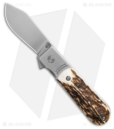 Finch Knife Co. Model 1929 Frame Lock Knife Stag Horn (2.5" Satin)