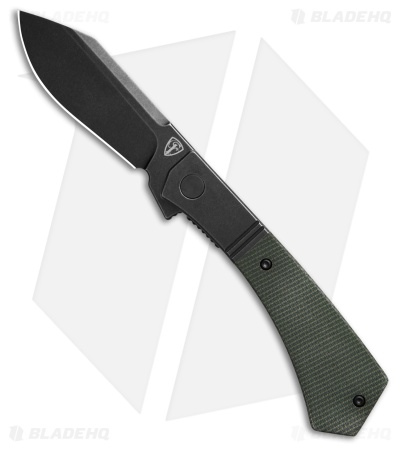 Finch Knife Co. Stray Dog Frame Lock Knife Sequoia Micarta (3.25" Black SW)