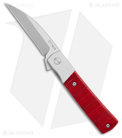 Finch Knife Co. Widowmaker Frame Lock Knife Nightcrawler Sawcut Bone (2.9" SW)