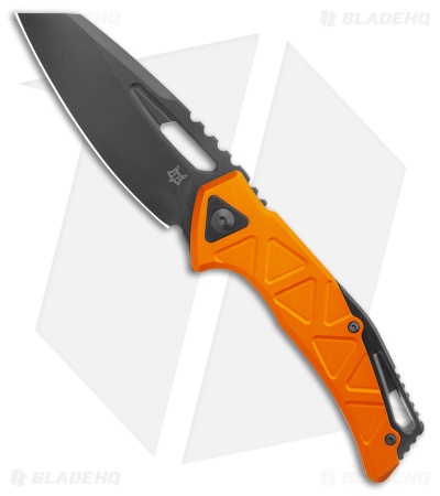Fox Knives Kronos MagnaCut Frame Lock Knife Orange Aluminum (3.3" Black PVD)