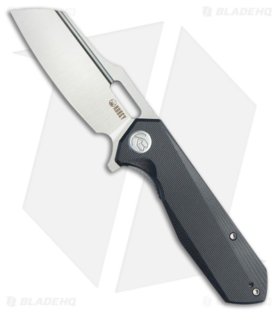 Kubey Knives Atlas Liner Lock Knife Black G-10 (3.3" Satin)
