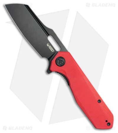 Kubey Knives Atlas Liner Lock Knife Red G-10 (3.3" Black SW)