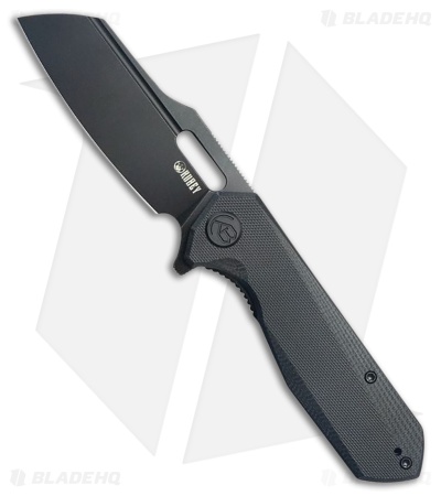 Kubey Knives Atlas Liner Lock Knife Black G-10 (3.3" Black SW)