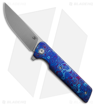 Kansept Knives Anomaly Frame Lock Knife Timascus (3.1" Satin) K2038A7