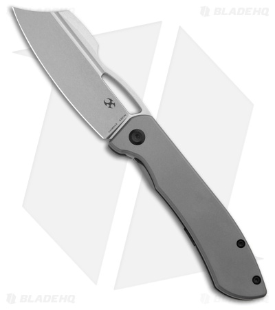Kansept Knives Cybin Frame Lock Knife Bead Blast Titanium (3.3" SW S35VN)