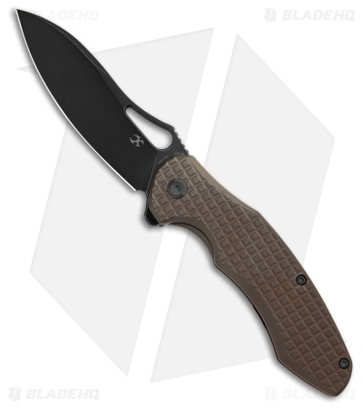 Kansept Knives Echis Frame Lock Knife Bronze Anodized Frag Ti (3.5" Black SW)