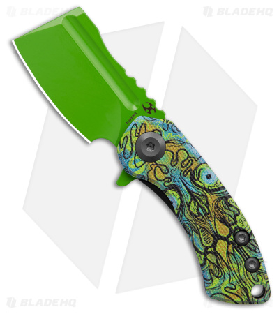 Kansept Knives Mini Korvid Liner Lock Knife Undead G-10 (1.5" Green)