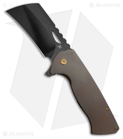 Kansept Knives Leviathan Frame Lock Knife Bronze Titanium (3.9" SW S35VN)