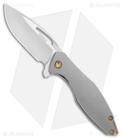 Koenig Arius Frame Lock Knife Titanium Bronze Hardware (3.5
