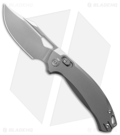 Kunwu DJANGO Clip Point XT Lock Knife Titanium (3.2" Satin ELMAX)