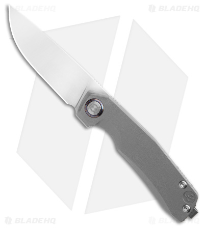 Kunwu Knives  Big TAO Bohler M390 Frame Lock Knife Gray Titanium (3.6" Satin)