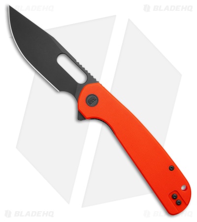 Liong Mah Eutektik Trinity Liner Lock Knife Orange G-10 (3.6" Black 14C28N)