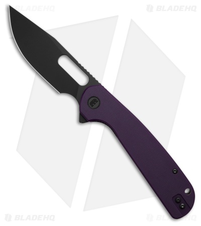 Liong Mah Eutektik Trinity Liner Lock Knife Purple G-10 (3.6" Black 14C28N)
