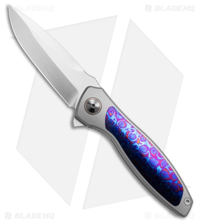 Maxace Perseus Frame Lock Knife Ti + Timascus Inlay (3.3