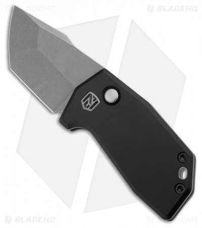 NCC Knives C.O.M.R.A.D.E Auto Knife Black Aluminum (1.95" Hand-Ground)