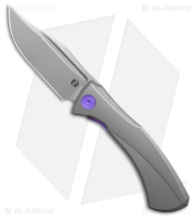 Null Knives Ghoul Liner Lock Knife Bead Blast Titanium (3" Frosted Satin)
