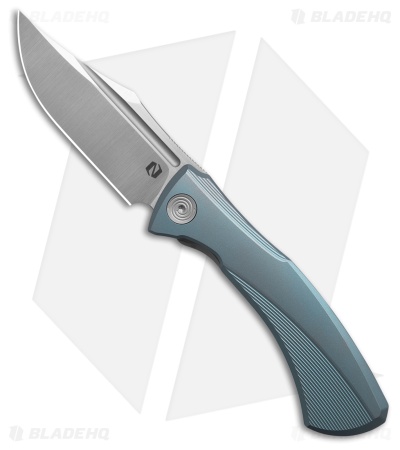 Null Knives Ghoul Liner Lock Knife Blue Anodized Titanium (3