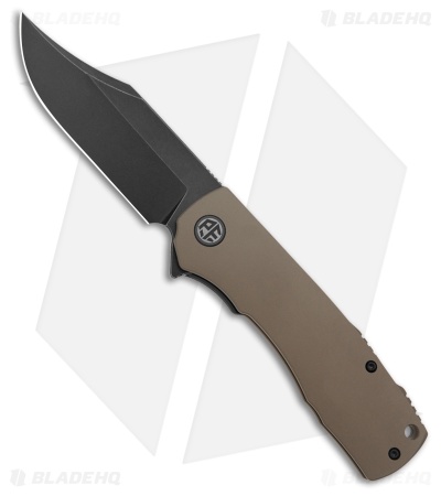 Petrified Fish Victor Liner Lock Knife Nanoceramic Aluminum (3.6" Black)