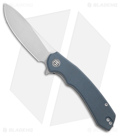Petrified Fish Waterspout Liner Lock Knife Blue G-10 (3.5" Satin) PFP12BS