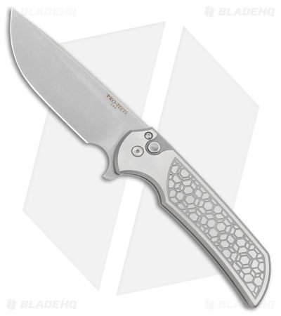 Pro-Tech Mordax MagnaCut Button Lock Knife Custom Stainless Steel (3.5
