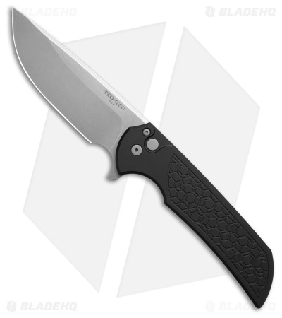 Pro-Tech Mordax MagnaCut Button Lock Knife Gridlock Black Aluminum (3.5