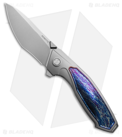 REMETTE RT-Kingfisher Frame Lock Knife Titanium Lightning Strike (3.5" Satin)