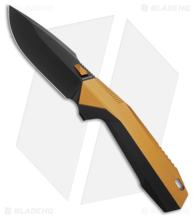 REMETTE RT-WK1 Liner Lock Knife Black/Gold Titanium (3.5" DLC)