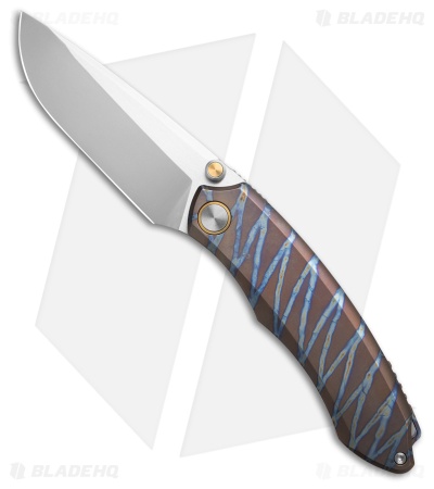 REMETTE Wild Species Frame Lock Knife Flamed Titanium (3.6" Fine Hand Grinding)