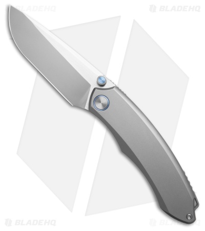 REMETTE Wild Species Frame Lock Knife Silver Titanium (3.6" Fine Hand Grinding)